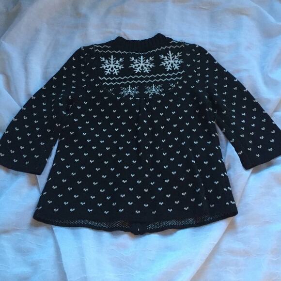 DC skatewear skater snowflake zippered cardigan sweater, size med - Picture 5 of 10